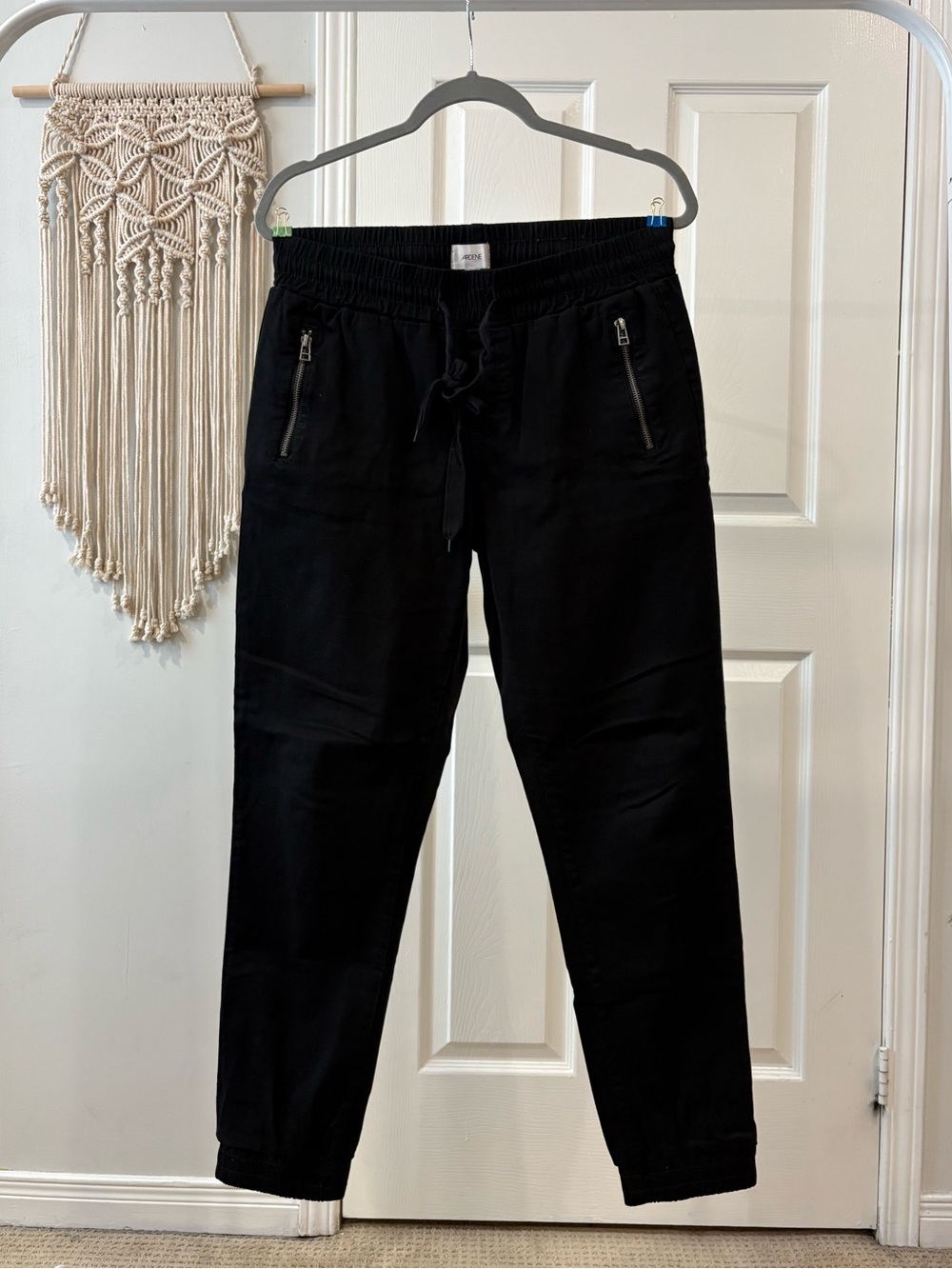 Women’s Black Jogger Pants with Zip Pockets